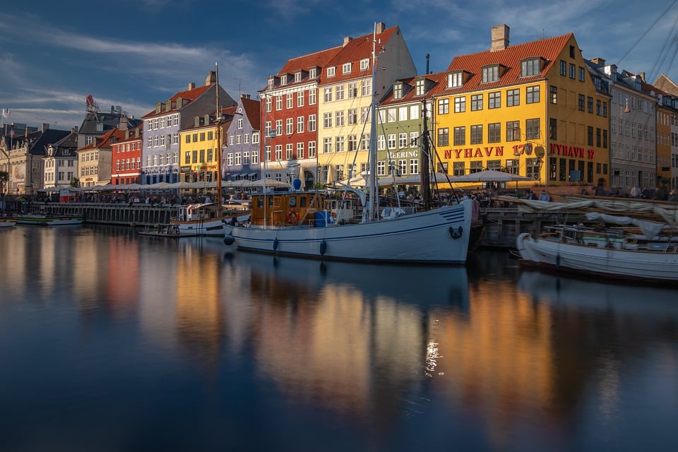 Paseo marítimo de Nyhavn en Copenhagen