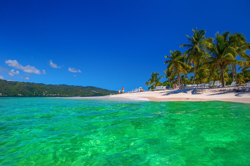 Playas tropicales en la Isla Saona de República Dominicana